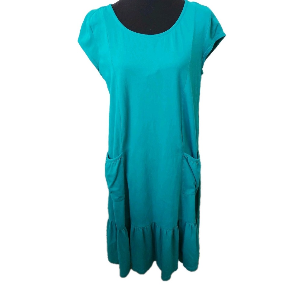 Soft Surroundings Teal Green Fleuri‎  Dress, Size Small